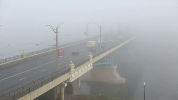 Сильный туман в Гродно