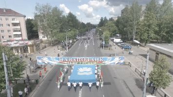 Масштабное шествие в Новополоцке в День города