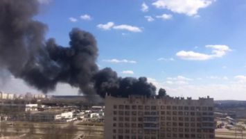 Пожар в районе завода "Витязь"