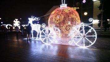 Праздничная иллюминация в центре Бреста