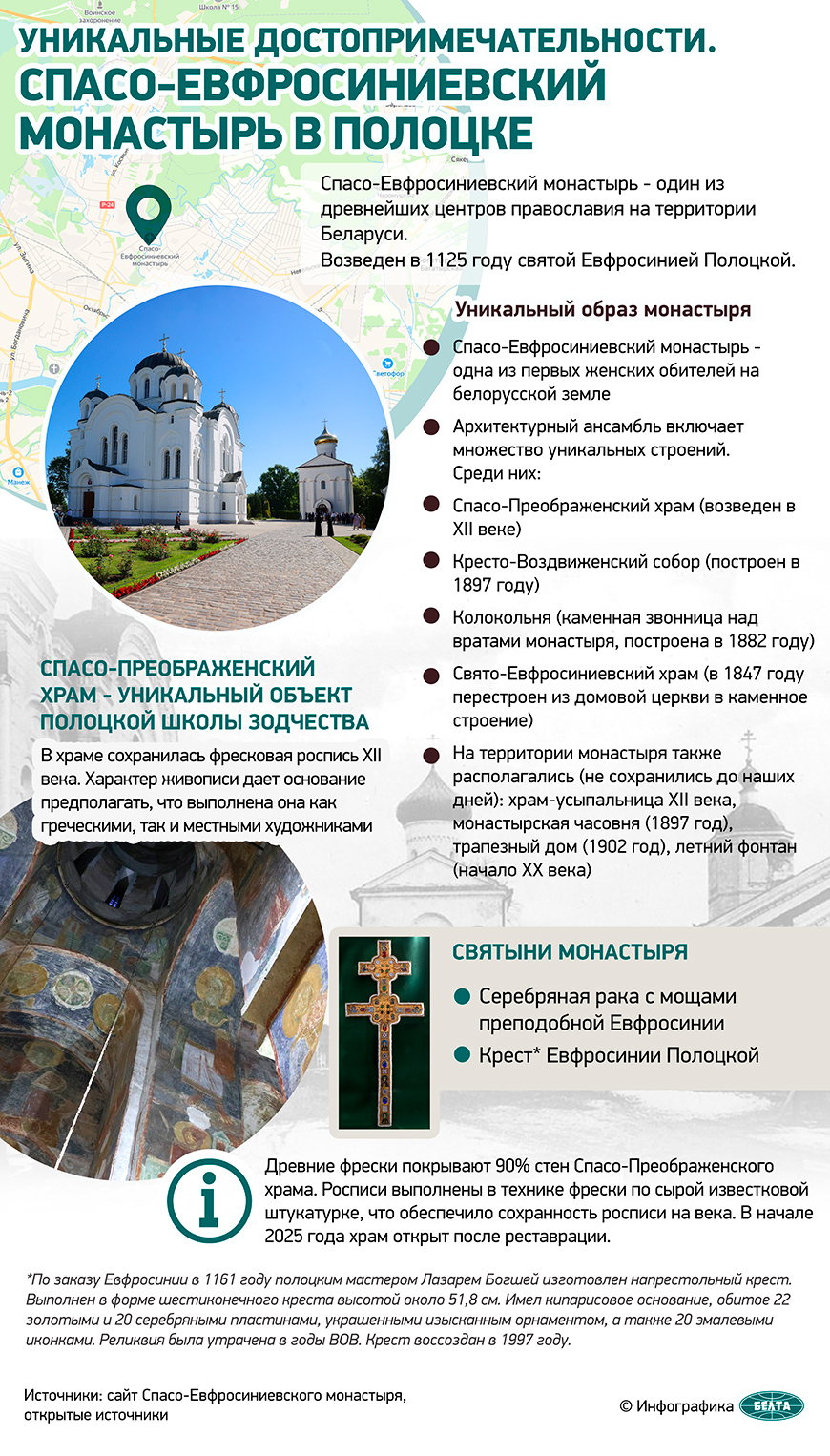 Спасо-Евфросиниевский монастырь в Полоцке - древнейший центр православия на территории Беларуси - празднует 900-летие