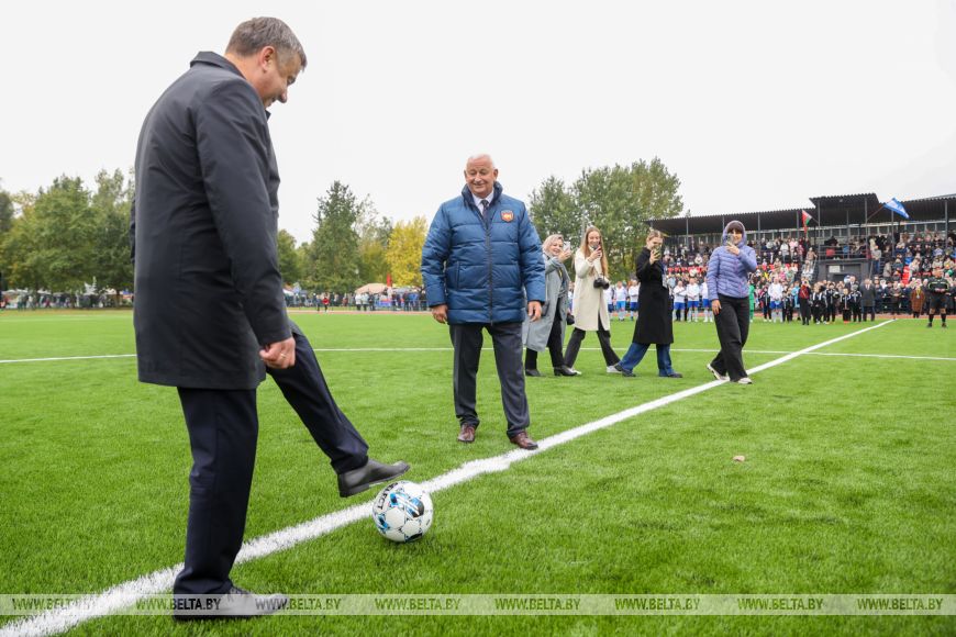 Обновленный стадион и оздоровительный корпус открыли в Белоозерске в день областных «Дажынак»