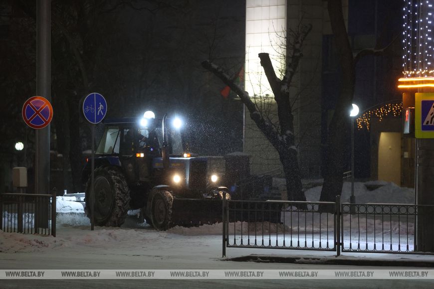 В Бресте начался снегопад: коммунальники перешли на усиленный режим