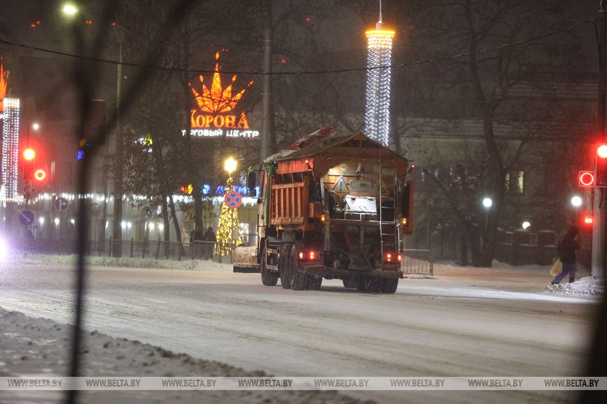 В Бресте начался снегопад: коммунальники перешли на усиленный режим