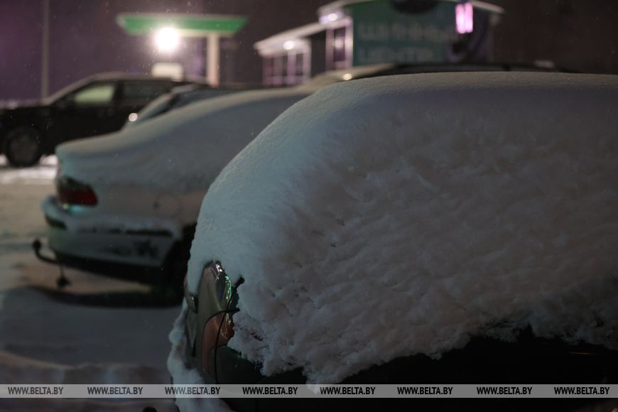 В Бресте начался снегопад: коммунальники перешли на усиленный режим