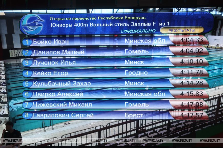 Открытое первенство Беларуси по плаванию среди юниоров проходит в Бресте