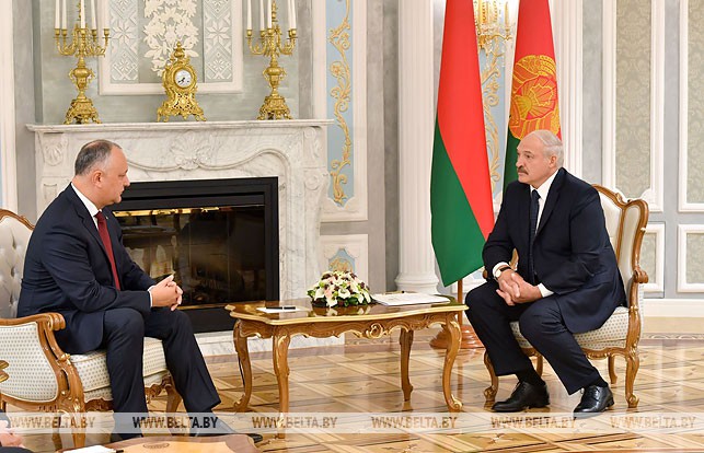 Во время встречи с Президентом Молдовы Игорем Додоном