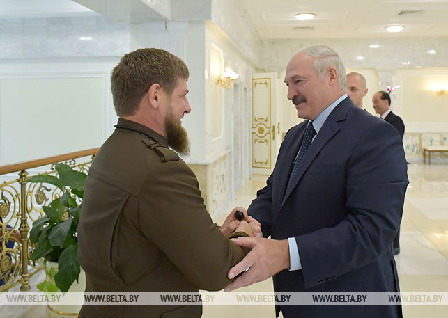 Президент Беларуси Александр Лукашенко и глава Чеченской Республики Рамзан Кадыров