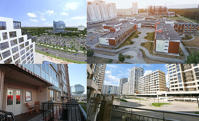 В "Маяке Минска" есть весь спектр инфраструктурных объектов: школа, детские сады, магазины, кафе, спортивный комплекс, паркинг и автостоянки…