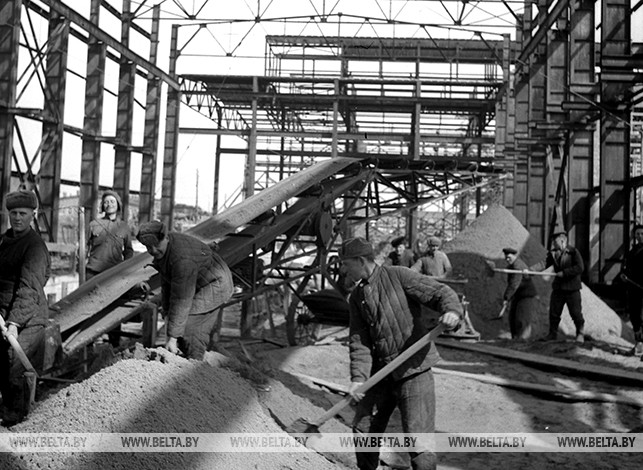 Строительство Минского автозавода. 1946 год