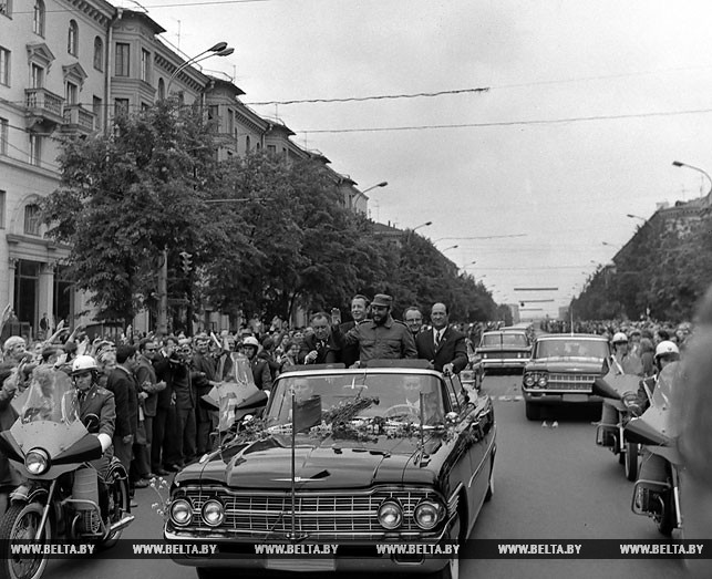 Пребывание в Минске кубинского лидера Фиделя Кастро.1972 год. Фото Петра Новаторова