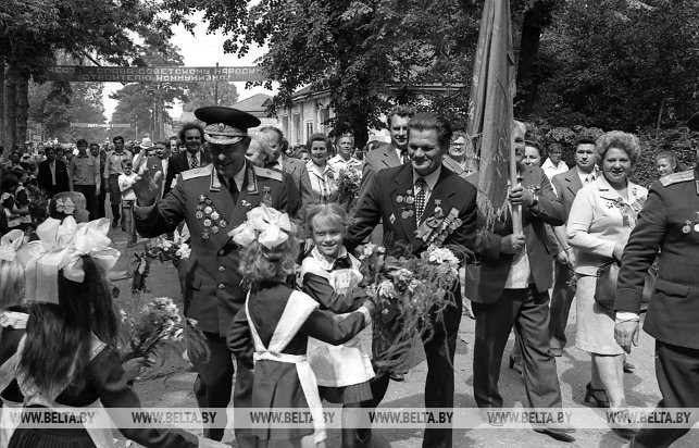 Втреча бывших партизан бригады имени Рокоссовского в п.Воропаево Поставского района, 1979 г.
