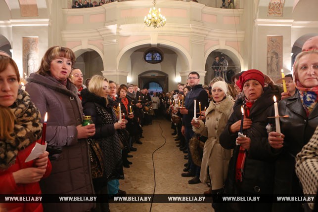 На богослужении в Минске