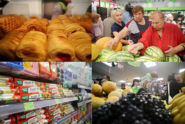 В новом магазине "Евроопт" жители Ореховска получили весь стандартный ассортимент городского супермаркета