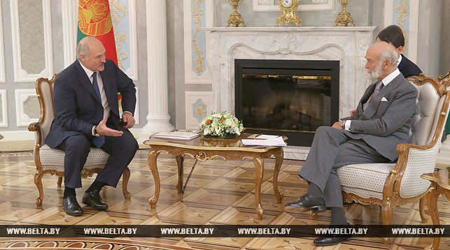 Александр Лукашенко и принц Майкл Кентский
