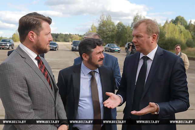Посол Литвы в Республике Беларусь Андрюс Пулокас и председатель Могилевского облисполкома Владимир Доманевский