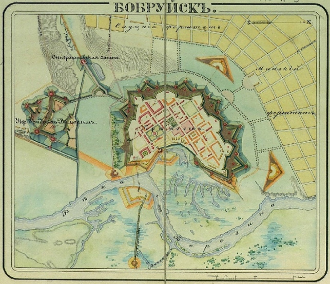 Карта-план Бобруйска, 1830 г.
