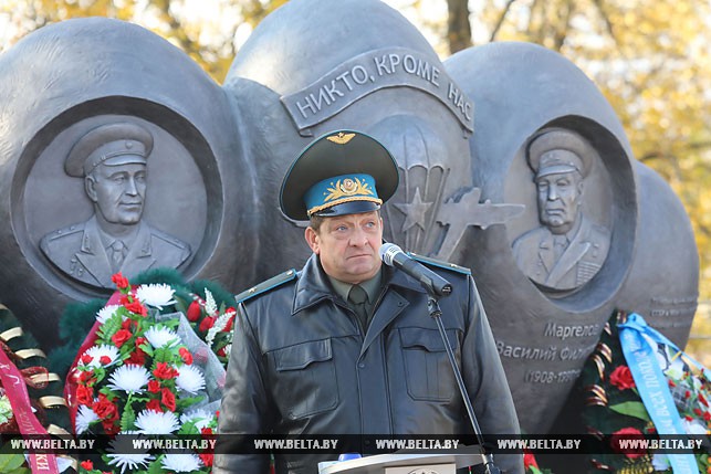 Выступает командующий Силами специальных операций Вооруженных Сил Беларуси Вадим Денисенко.
