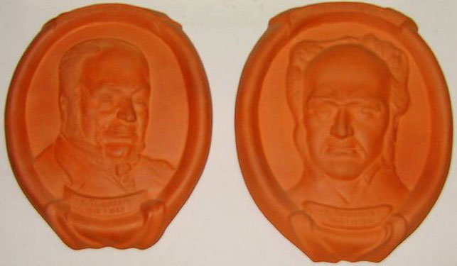 Глиняные портреты братьев Тышкевичей. Фото Логойского виртуального музея