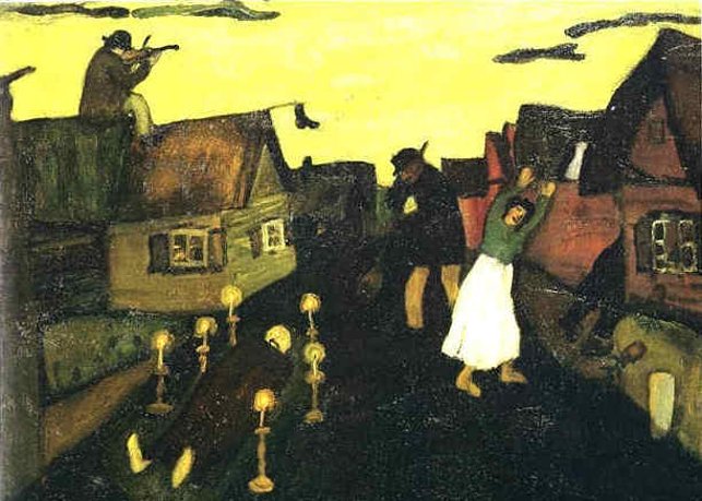 Марк Шагал. "Покойник (Смерть)", 1908