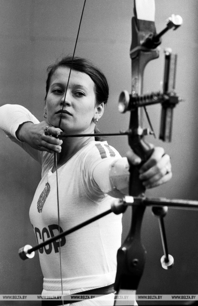 Могилевская лучница, мастер спорта международного класса Елена Марфель, 1985 г.