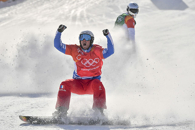Олимпийский чемпион по сноуборд-кроссу Пьер Вольтье (Франция). Фото Синьхуа