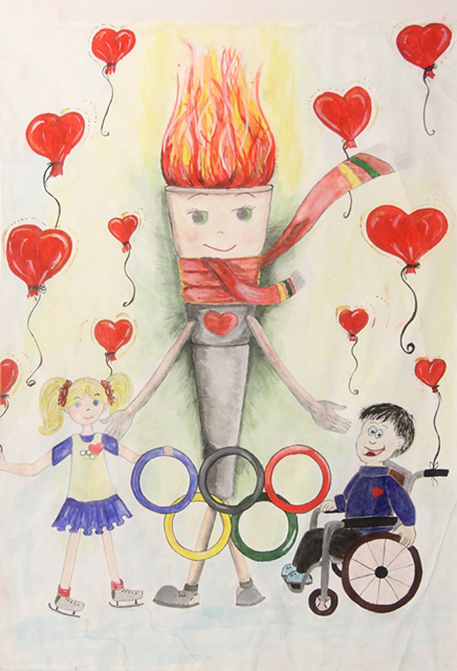 Андрей Ярошук (13 лет, г. Минск). Название работы "Зажги огонь в своем сердце"