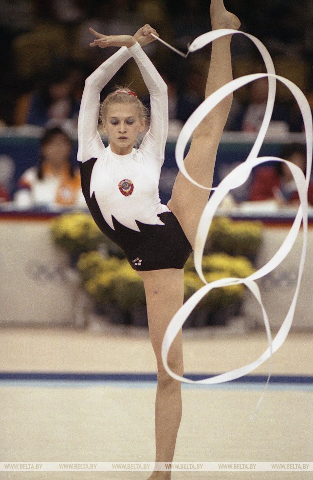 Марина Лобач выступает на Олимпийских играх в Сеуле. 1988 г.