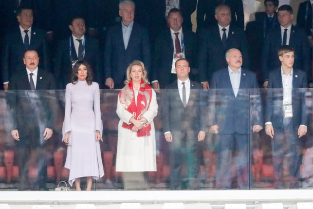 На стадионе присутствовал Президент Беларуси Александр Лукашенко. Фото ТАСС - БЕЛТА