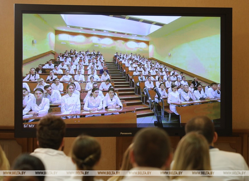 Видеомост со студентами Витебского государственного медицинского университета