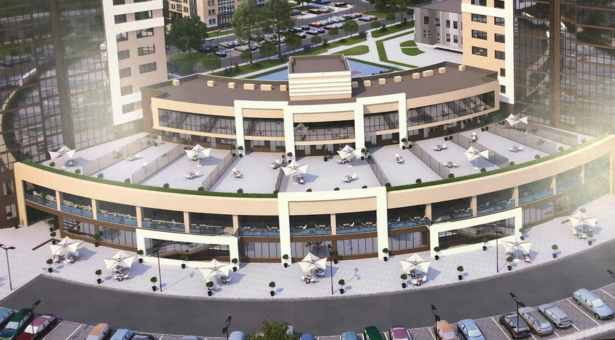 В 4-х этажном стилобате будут располагаться кафе и рестораны, магазины и бутики, а также оздоровительный комплекс