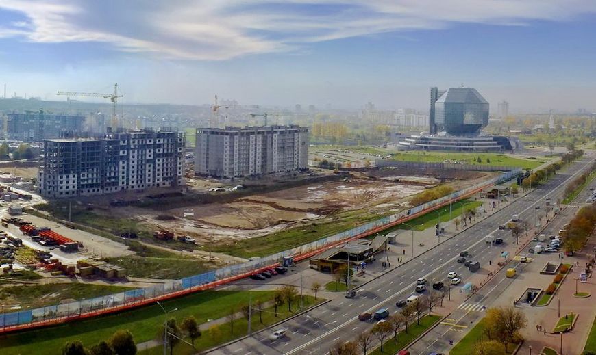 Так раньше выглядела территория, прилегающая к Национальной библиотеке