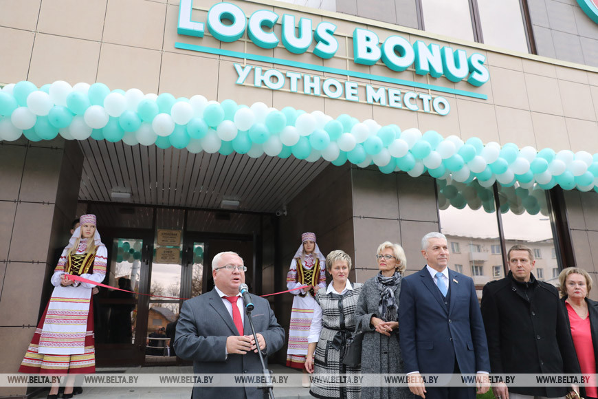 Председатель Витебского областного Совета депутатов Владимир Терентьев на церемонии открытия нового центра питания