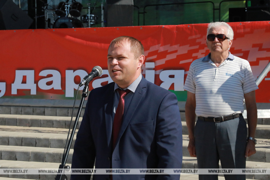 Председатель Кировского райисполкома Михаил Гулый во время открытия