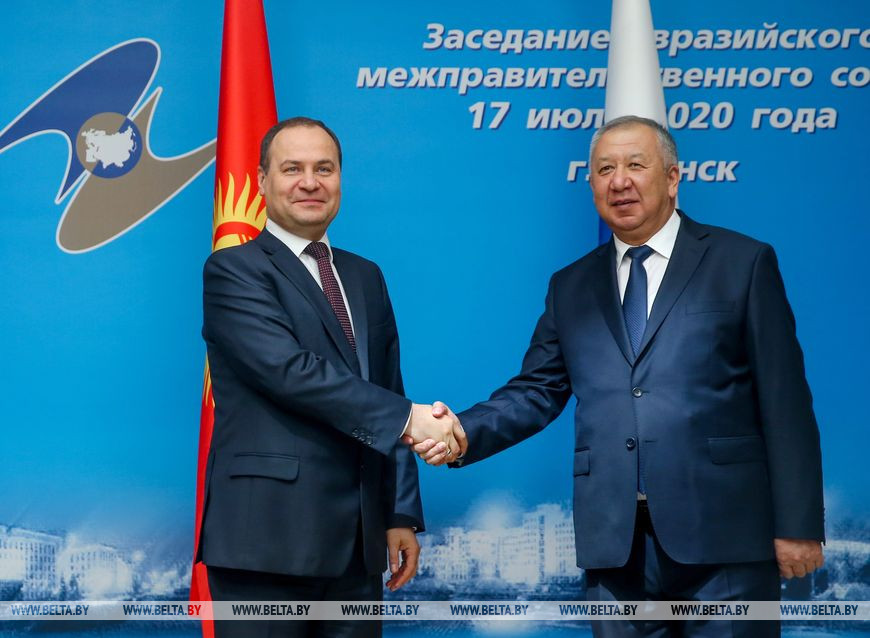 Премьер-министр Беларуси Роман Головченко и премьер-министр Кыргызстана Кубатбек Боронов Премьер-министр Беларуси Роман Головченко и премьер-министр Кыргызстана Кубатбек Боронов