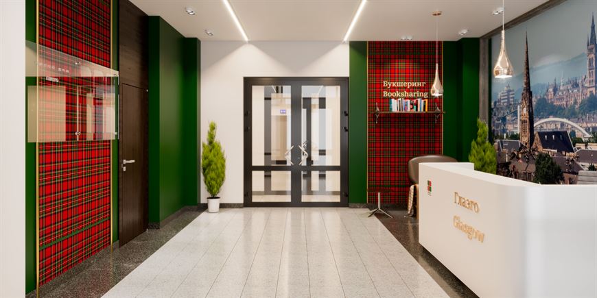 В лобби предусмотрены все удобства, а один из трех лифтов будет панорамным