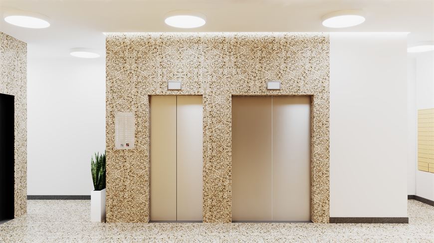 Все дома оборудованы несколькими лифтами, один из которых повышенной грузоподъемности Все дома оборудованы несколькими лифтами, один из которых повышенной грузоподъемности