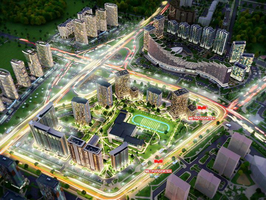 Комплекс "Минск Мир" строится по принципу "город в городе" со всей необходимой для комфортной жизни инфраструктурой