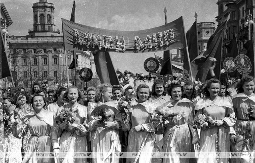 Первомайская демонстрация в Минске, 1953 год