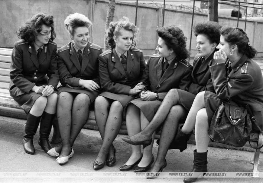 На первом курсе Академии МВД Республики Беларусь учатся 12 девушек, 1992 год