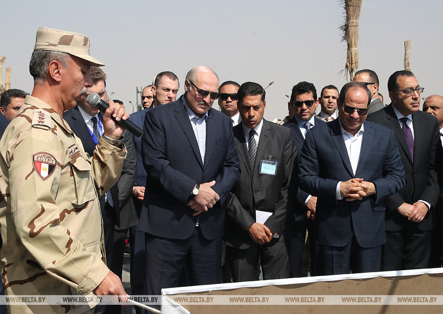 Александр Лукашенко и Абдель Фаттах ас-Сиси во время посещения новой административной столицы Египта