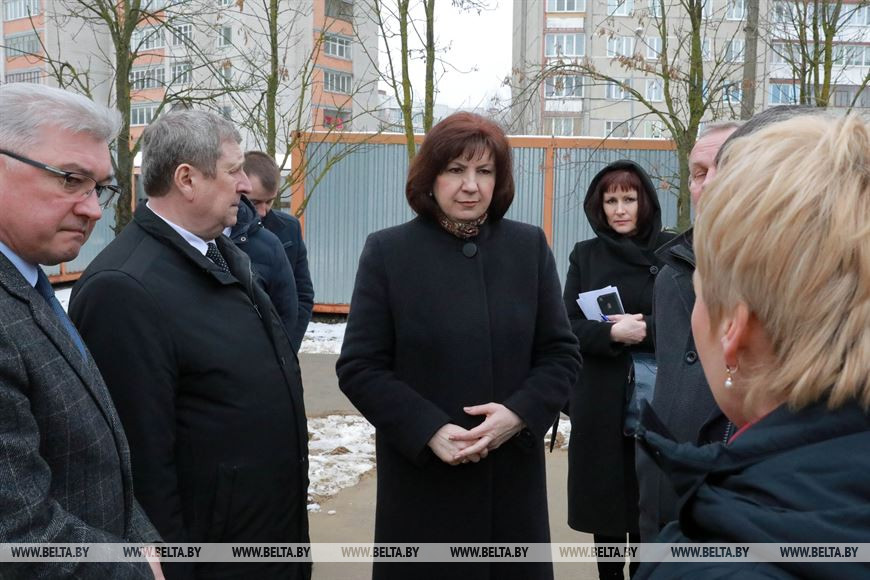 Наталья Кочанова ознакомилась со строительством поликлиники в районе "Казимировка"