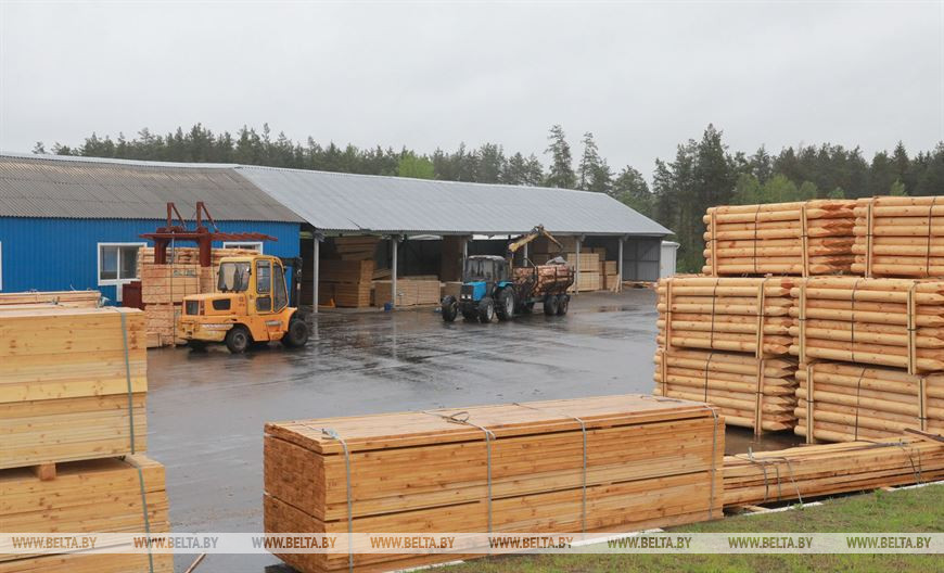 Готовая к отгрузке продукция цеха по переработке древесины