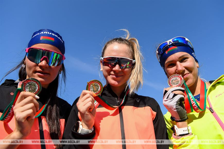 Призеры женского спринта: Елена Кручинкина, Динара Алимбекова и Анна Сола Призеры женского спринта: Елена Кручинкина, Динара Алимбекова и Анна Сола