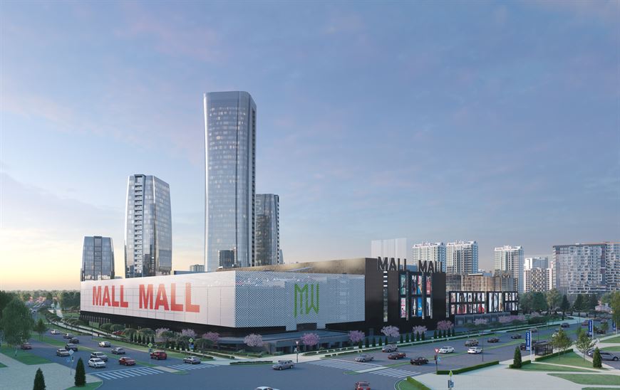 Деловой квартал МФЦ и торгово-развлекательный центр рядом с ним Деловой квартал МФЦ и торгово-развлекательный центр рядом с ним