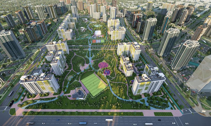 Зеленым сердцем проекта будет шикарный парк Зеленым сердцем проекта будет шикарный парк