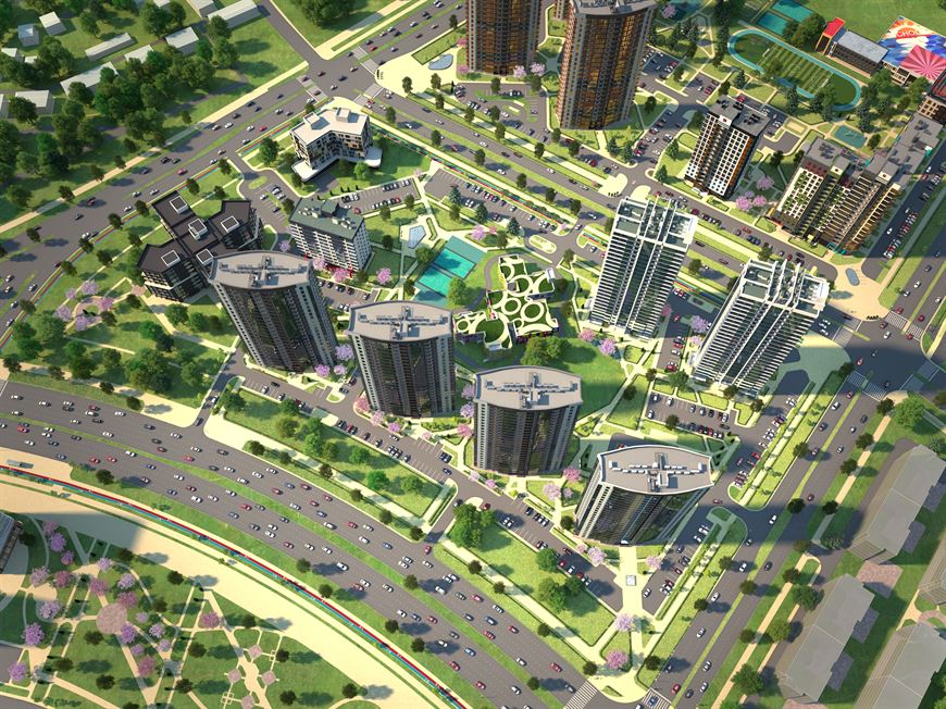 Квартал "Северная Европа" с высоты птичьего полета Квартал "Северная Европа" с высоты птичьего полета