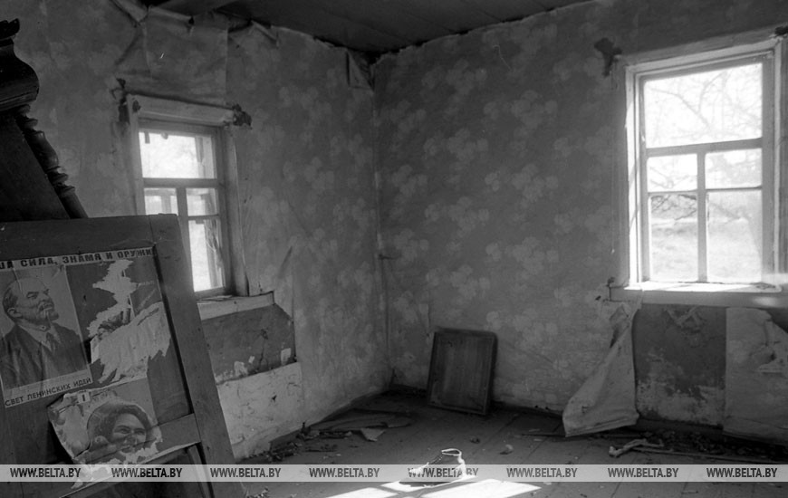 Деревня Чудяны Чериковского района, чернобыльская зона отселения, 1990 год