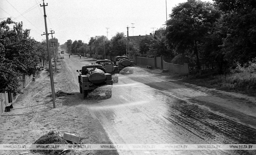Дезактивация в деревне Дворище, август 1986 года