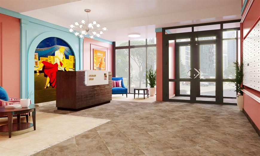 Так будет выглядеть лобби дома "Сальса" Так будет выглядеть лобби дома "Сальса"